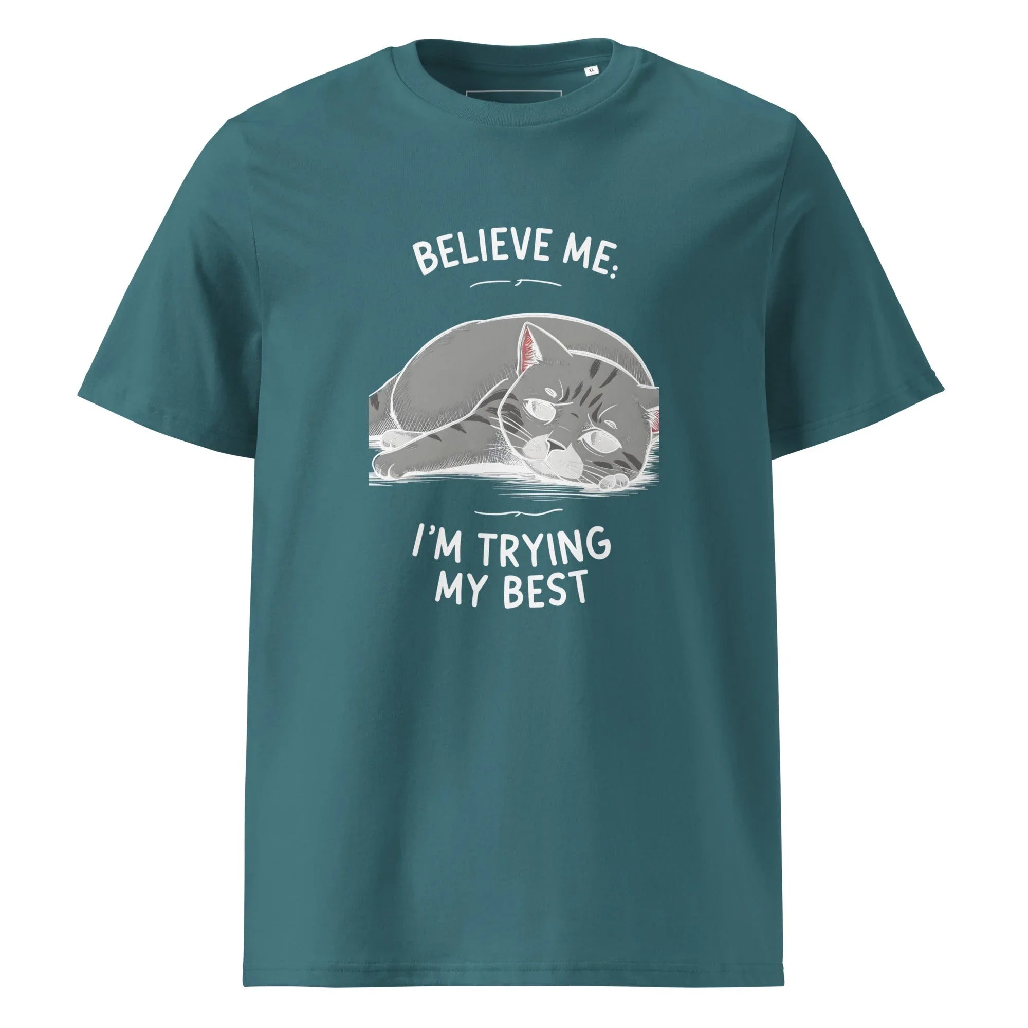 Unisex | Believe Me I'm Trying My Best - Organic Cotton T-Shirt Stargazer T-Shirt AwRans Clothing unisex-organic-cotton-t-shirt-stargazer-front-6665b8509ef63