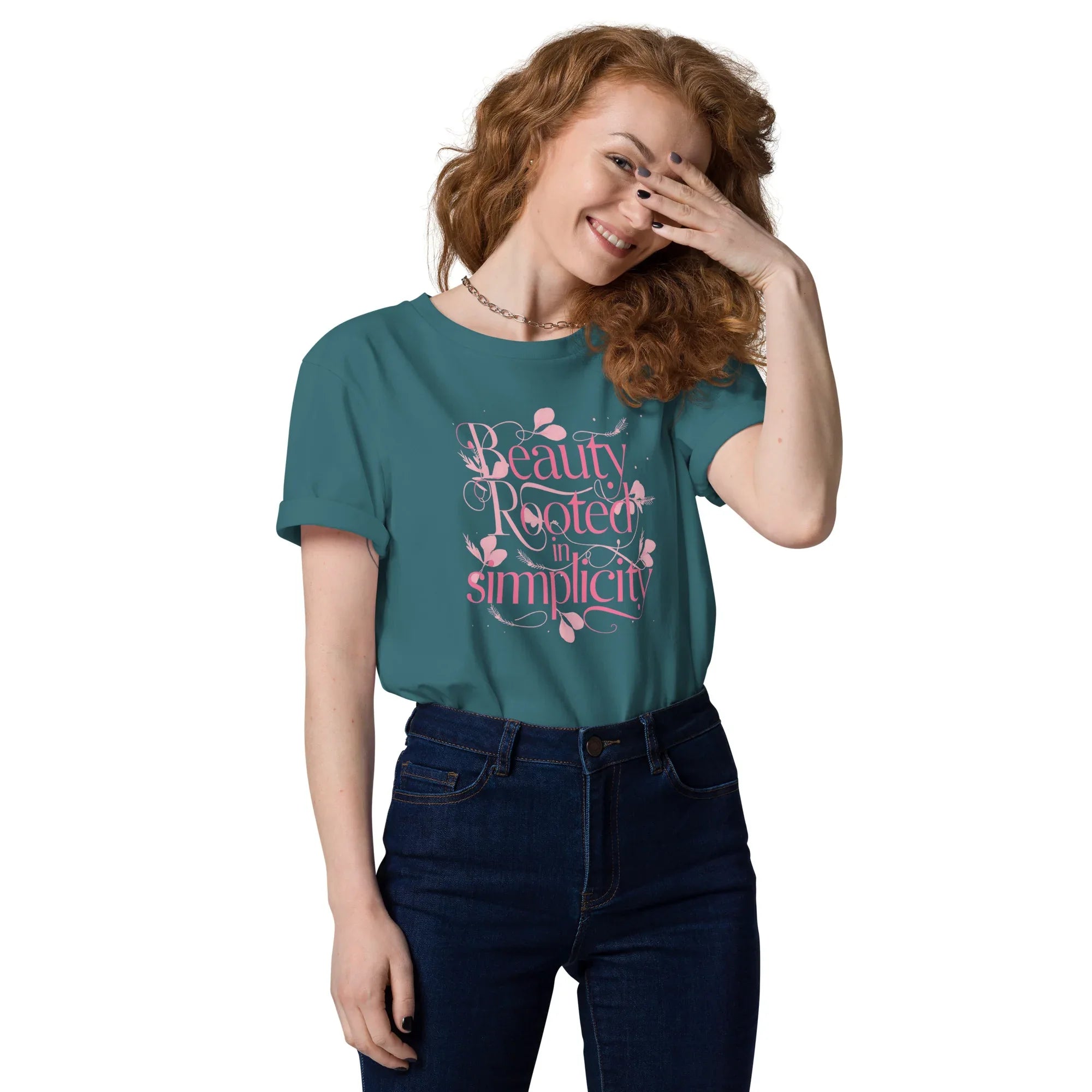 Women's Organic Cotton T-Shirt | Beauty Rooted In Simplicity Stargazer T-Shirt AwRans Clothing unisex-organic-cotton-t-shirt-stargazer-front-67b198228ba51