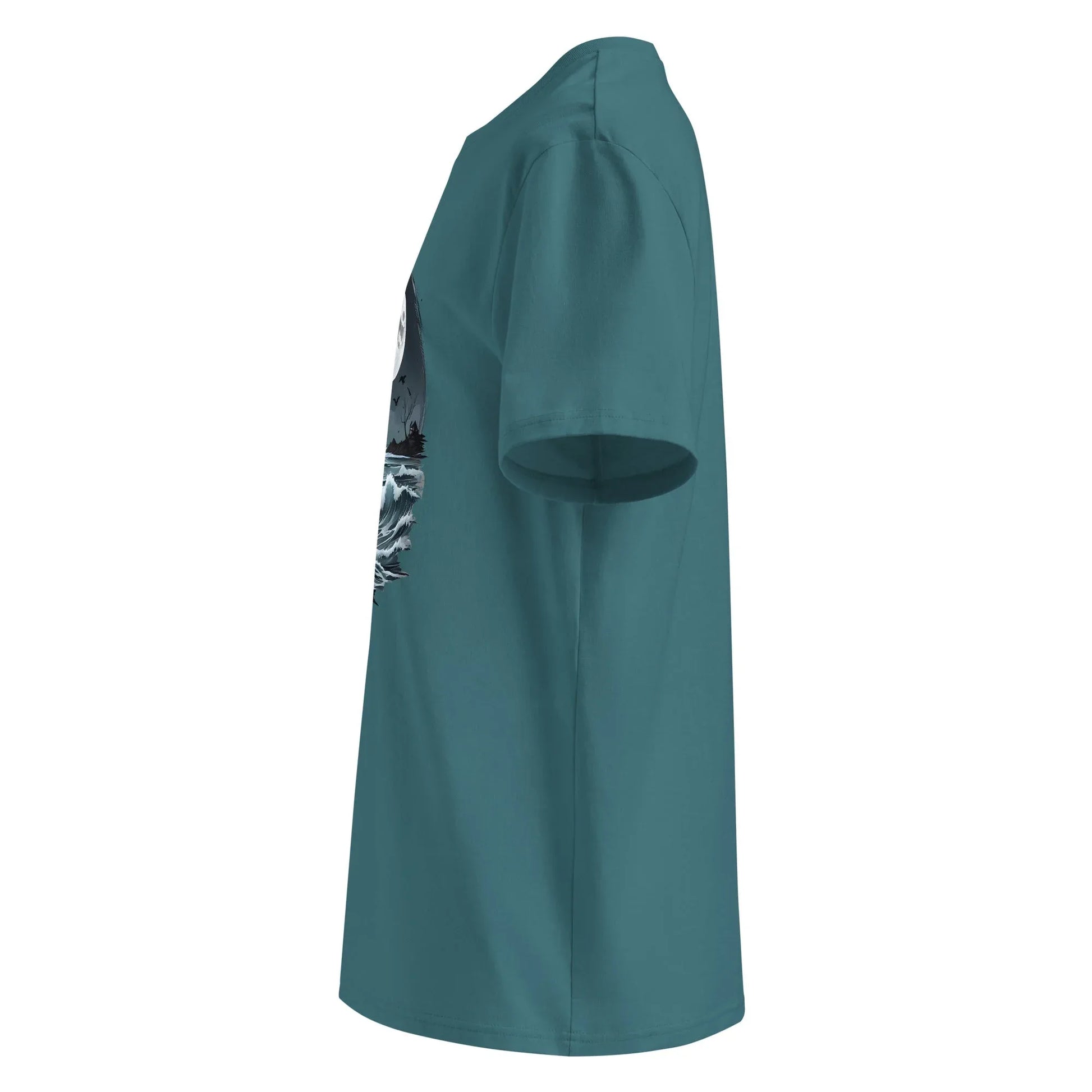 Unisex | Moon, Crow, Beach - Soft Organic Cotton T-Shirt - AwRans Clothing