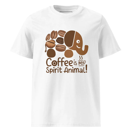 Unisex | Coffee Is My Spirit Animal Organic Cotton T-Shirt - AwRans Clothing