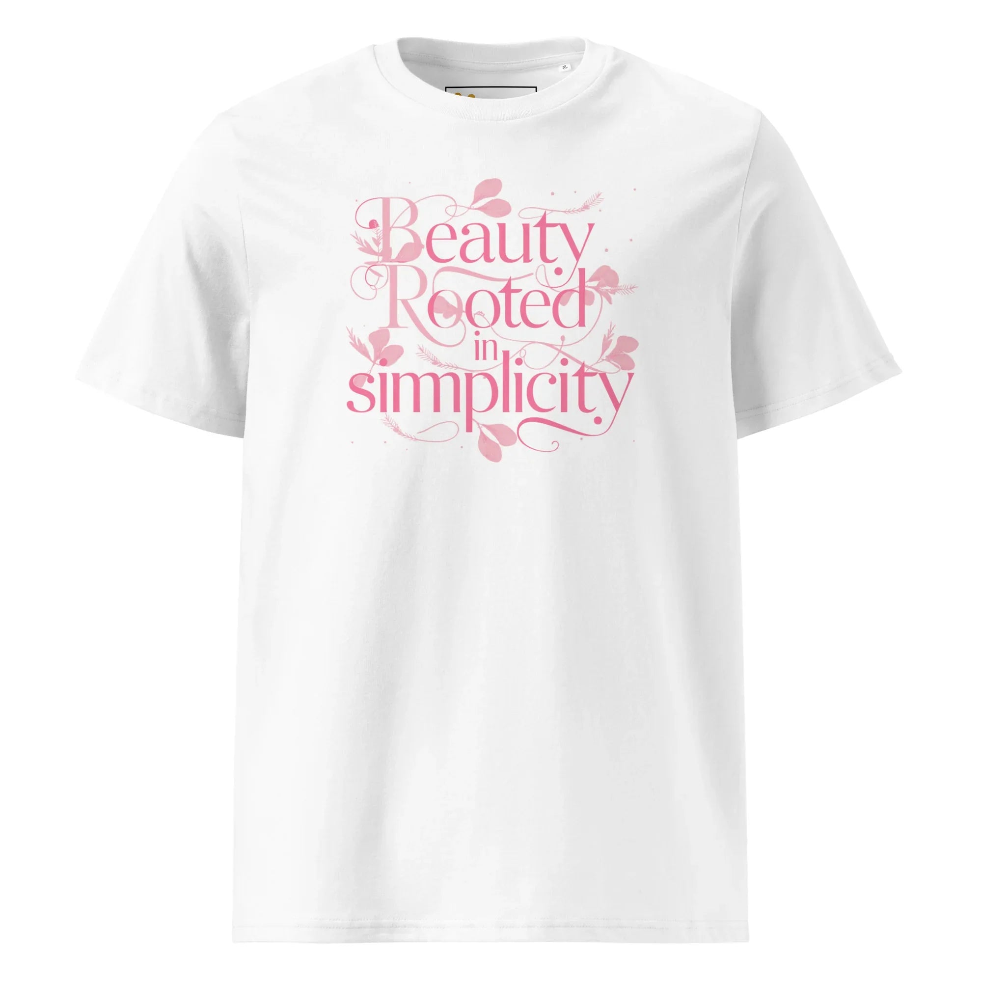 Women's Organic Cotton T-Shirt | Beauty Rooted In Simplicity T-Shirt AwRans Clothing unisex-organic-cotton-t-shirt-white-front-67b1982265dea