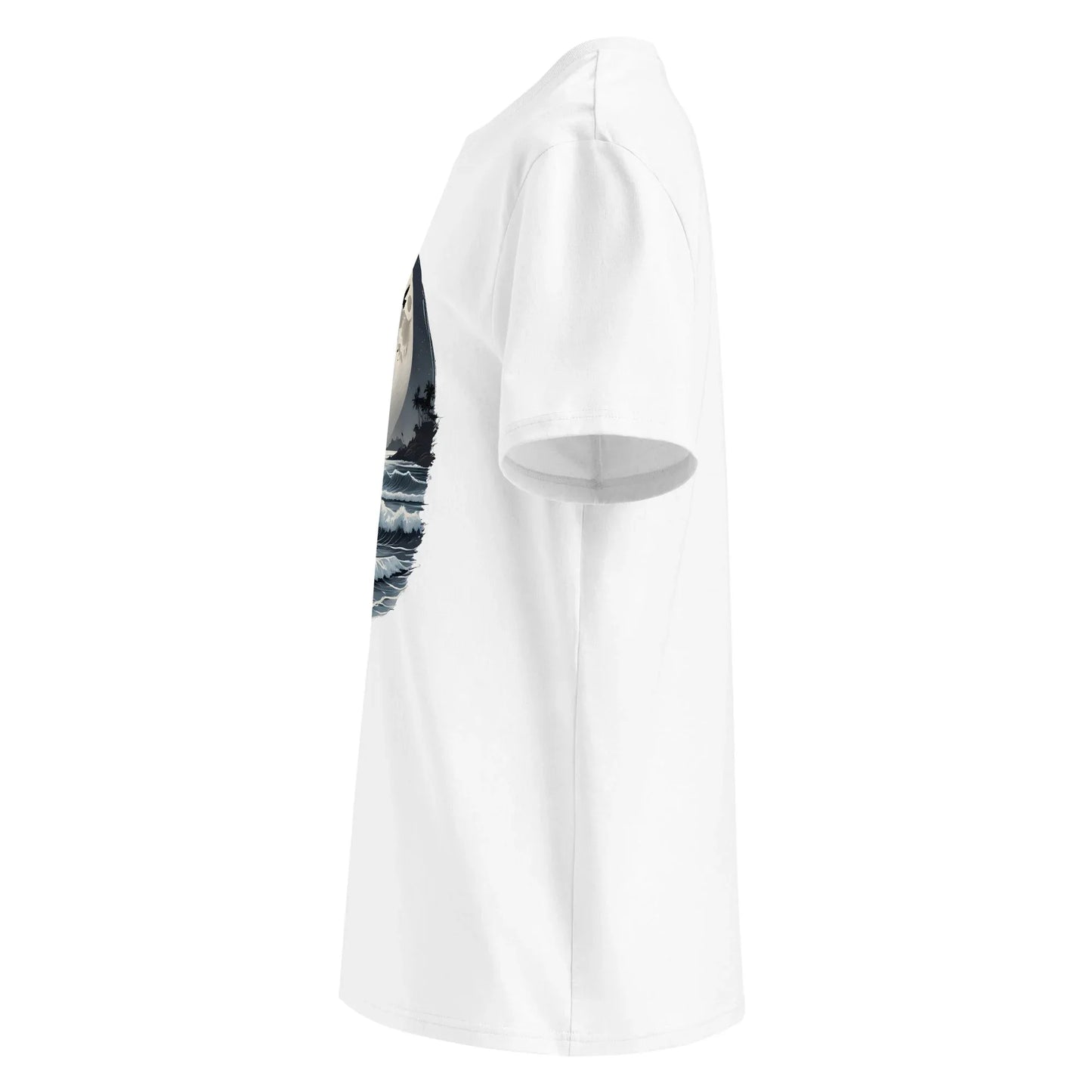 Unisex | Moonlight, Crow, Beach - Organic Cotton T-Shirt - AwRans Clothing