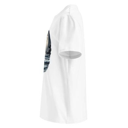Unisex | Moonlight, Crow, Beach - Organic Cotton T-Shirt - AwRans Clothing