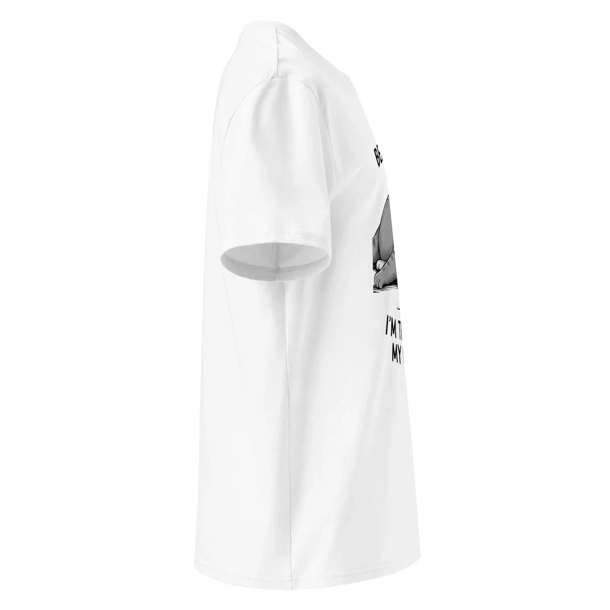 Unisex | Believe Me I'm Trying My Best - Organic Cotton T-Shirt T-Shirt AwRans Clothing unisex-organic-cotton-t-shirt-white-right-6663f33752746