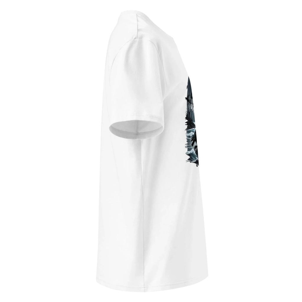 Unisex | Moon, Crow, Beach - Soft Organic Cotton T-Shirt T-Shirt AwRans Clothing unisex-organic-cotton-t-shirt-white-right-6663f59a383b6