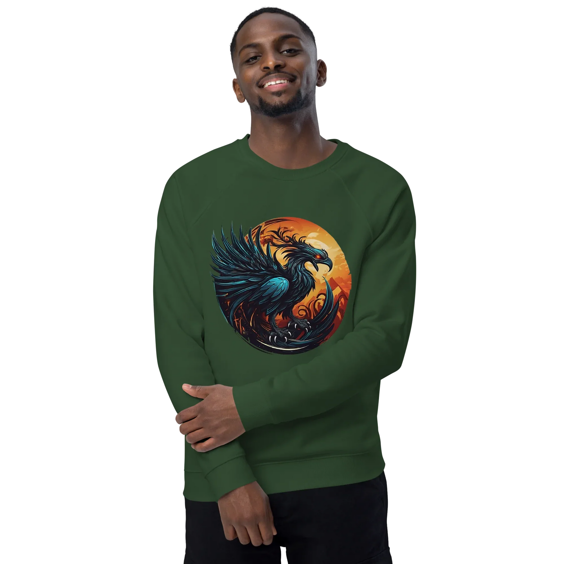 Unisex | Phoenix Organic Raglan Sweatshirt - AwRans Clothing
