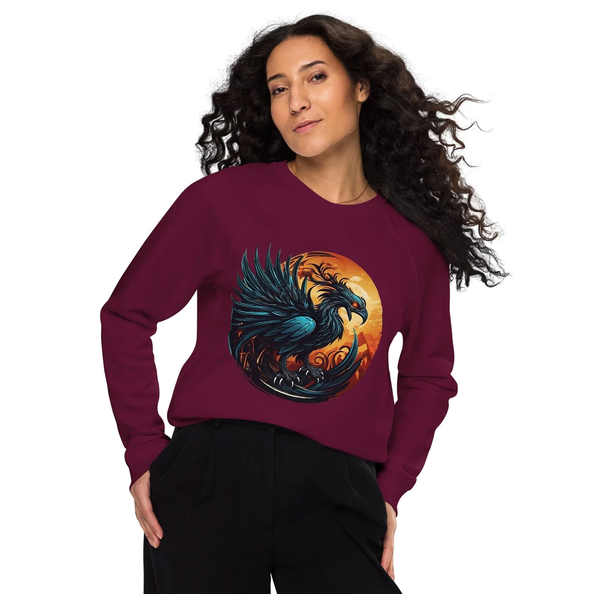Unisex | Phoenix Organic Raglan Sweatshirt - AwRans Clothing