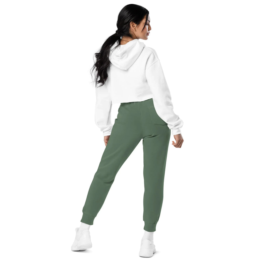 AwRans | Premium Unisex pigment-dyed sweatpants sweatpants AwRans Clothing unisex-pigment-dyed-sweatpants-pigment-alpine-green-back-688d531bab7bd