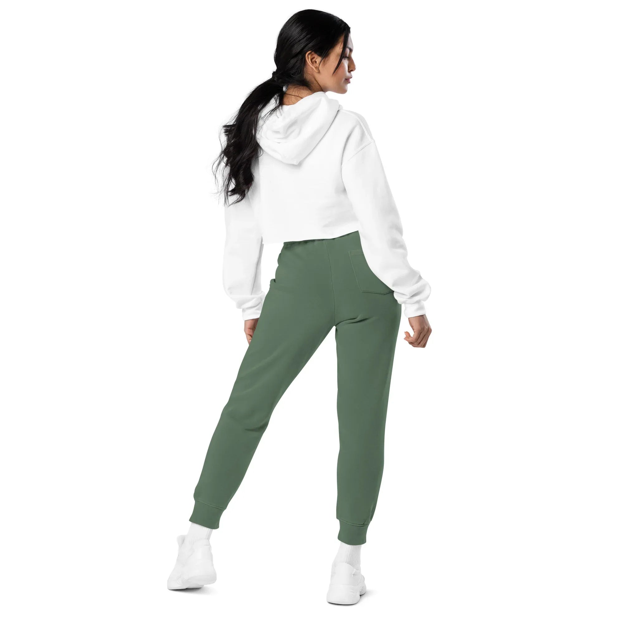 AwRans | Premium Unisex pigment-dyed sweatpants sweatpants AwRans Clothing unisex-pigment-dyed-sweatpants-pigment-alpine-green-back-688d531bab7bd