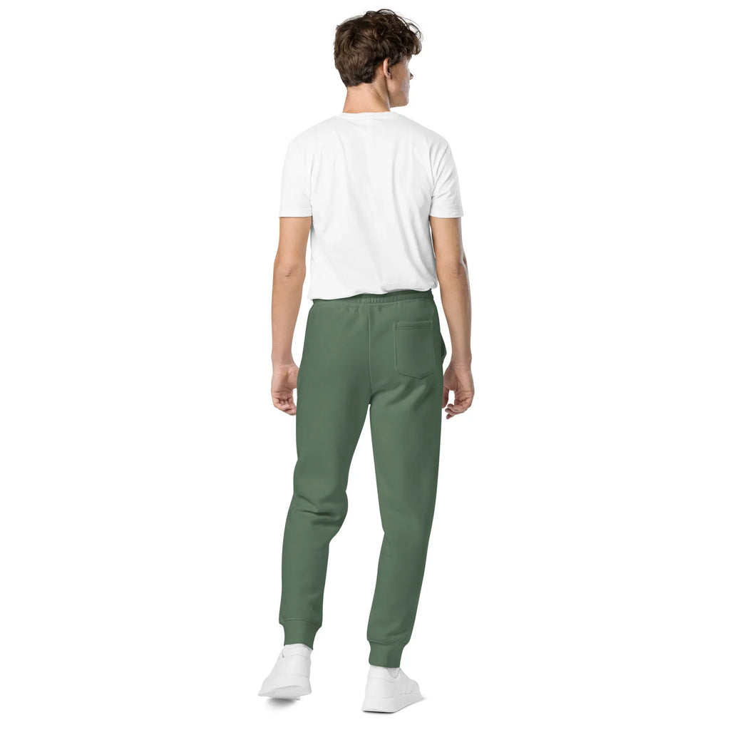 AwRans | Premium Unisex pigment-dyed sweatpants sweatpants AwRans Clothing unisex-pigment-dyed-sweatpants-pigment-alpine-green-back-688d531babf46