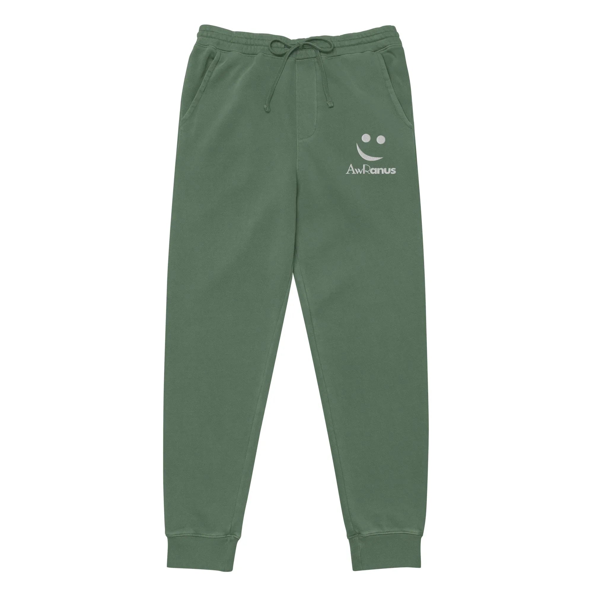 AwRans | Premium Unisex pigment-dyed sweatpants sweatpants AwRans Clothing unisex-pigment-dyed-sweatpants-pigment-alpine-green-front-688d531bb02eb