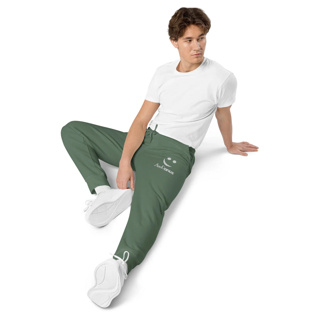 AwRans | Premium Unisex pigment-dyed sweatpants sweatpants AwRans Clothing unisex-pigment-dyed-sweatpants-pigment-alpine-green-left-front-2-688d531babbb0