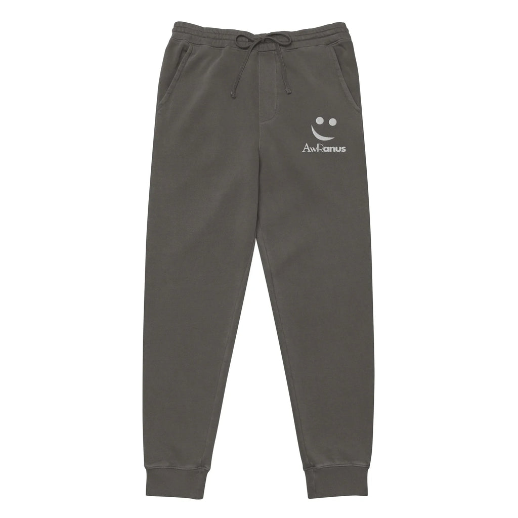 AwRans | Premium Unisex pigment-dyed sweatpants sweatpants AwRans Clothing unisex-pigment-dyed-sweatpants-pigment-black-front-688d531baa5c4