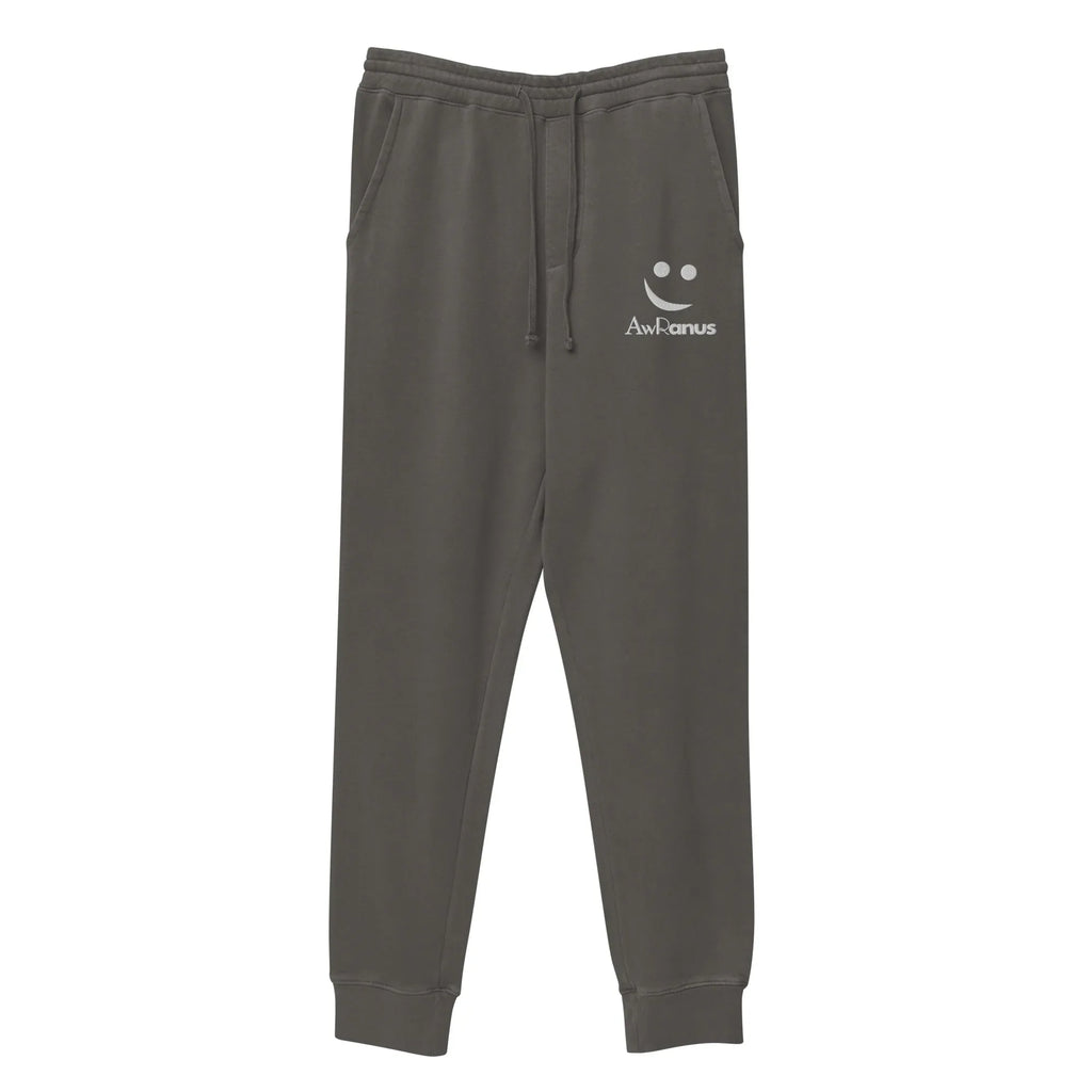 AwRans | Premium Unisex pigment-dyed sweatpants sweatpants AwRans Clothing unisex-pigment-dyed-sweatpants-pigment-black-front-688d531bab1d4