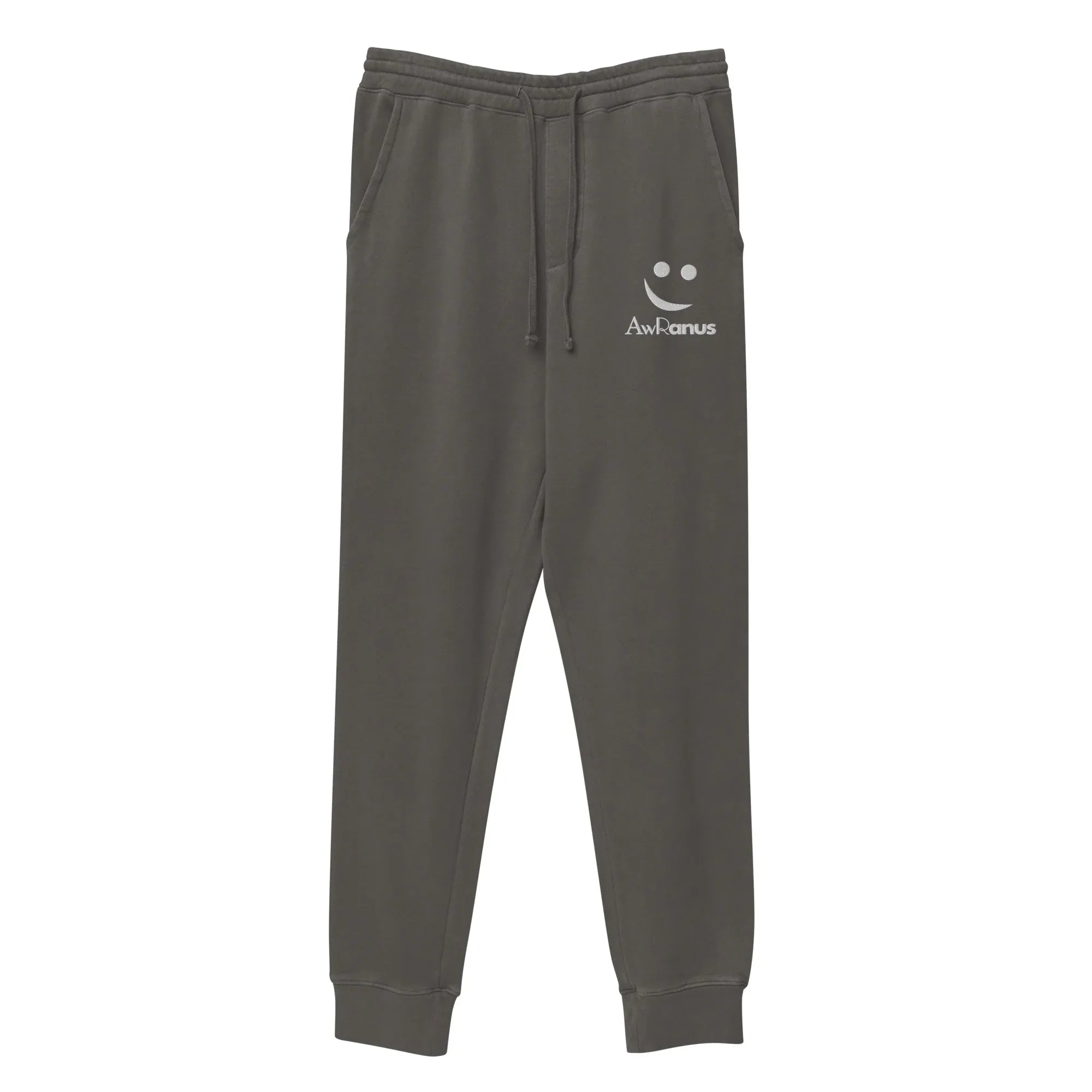 AwRans | Premium Unisex pigment-dyed sweatpants sweatpants AwRans Clothing unisex-pigment-dyed-sweatpants-pigment-black-front-688d531bab1d4