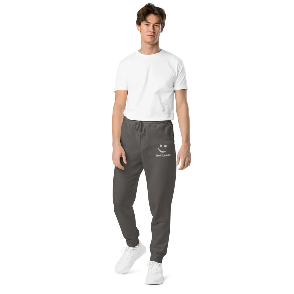 AwRans | Premium Unisex pigment-dyed sweatpants sweatpants AwRans Clothing unisex-pigment-dyed-sweatpants-pigment-black-front-688d531bab2d5