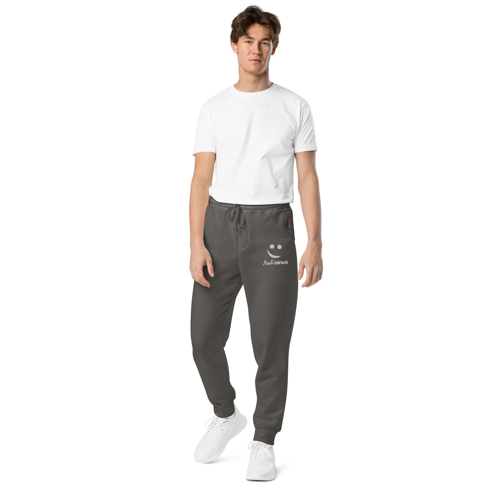 AwRans | Premium Unisex pigment-dyed sweatpants sweatpants AwRans Clothing unisex-pigment-dyed-sweatpants-pigment-black-front-688d531bab2d5