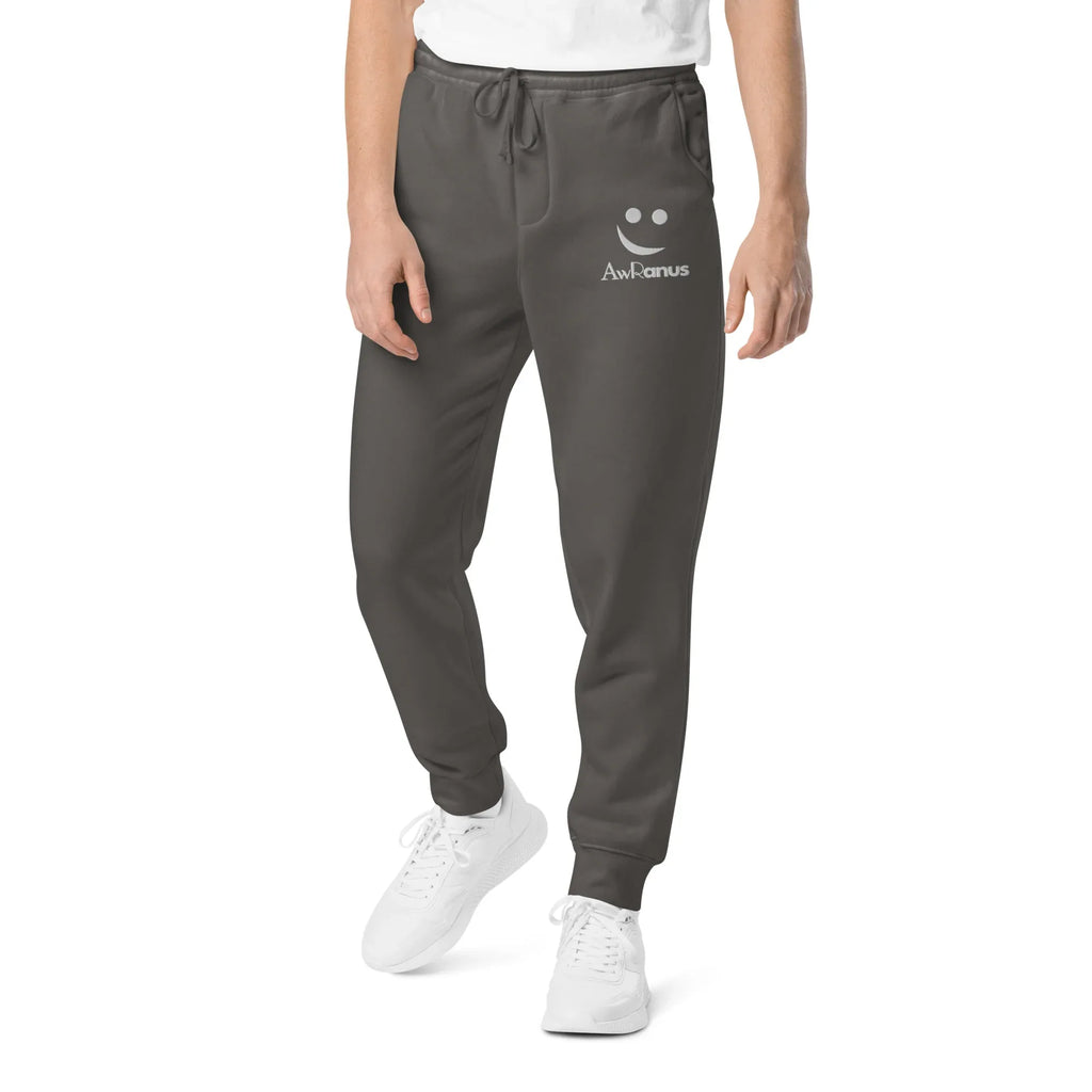 AwRans | Premium Unisex pigment-dyed sweatpants sweatpants AwRans Clothing unisex-pigment-dyed-sweatpants-pigment-black-front-688d531bab3d5
