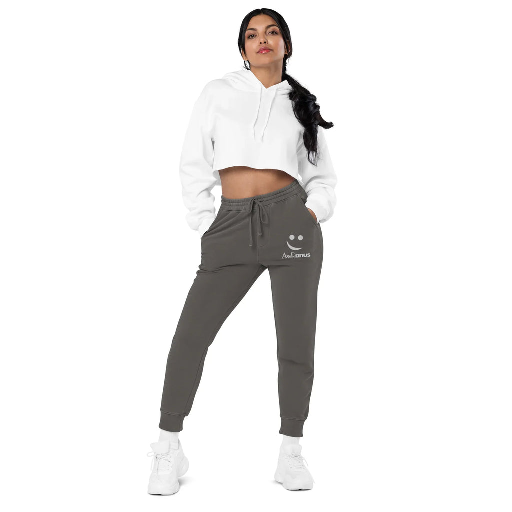 AwRans | Premium Unisex pigment-dyed sweatpants sweatpants AwRans Clothing unisex-pigment-dyed-sweatpants-pigment-black-front-688d531bab678