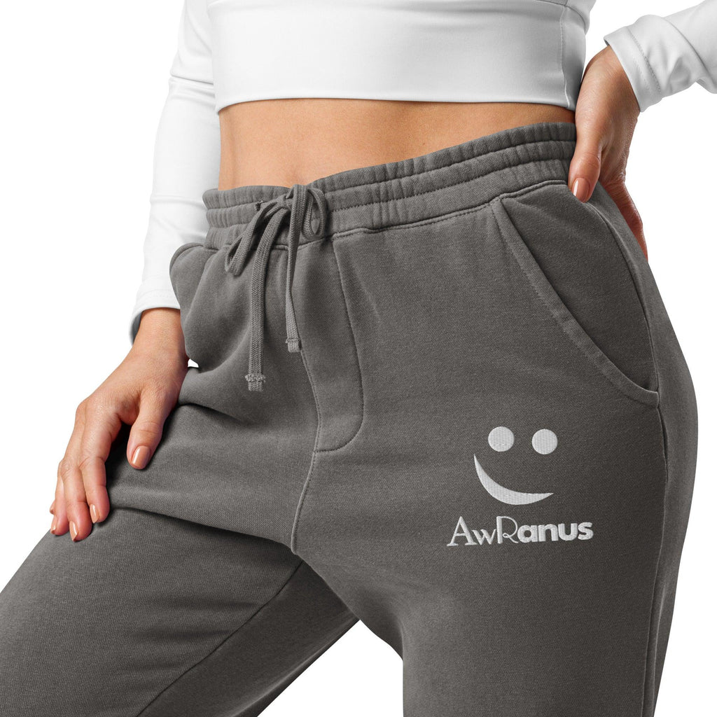 AwRans | Premium Unisex pigment-dyed sweatpants sweatpants AwRans Clothing unisex-pigment-dyed-sweatpants-pigment-black-left-688d531bab54a