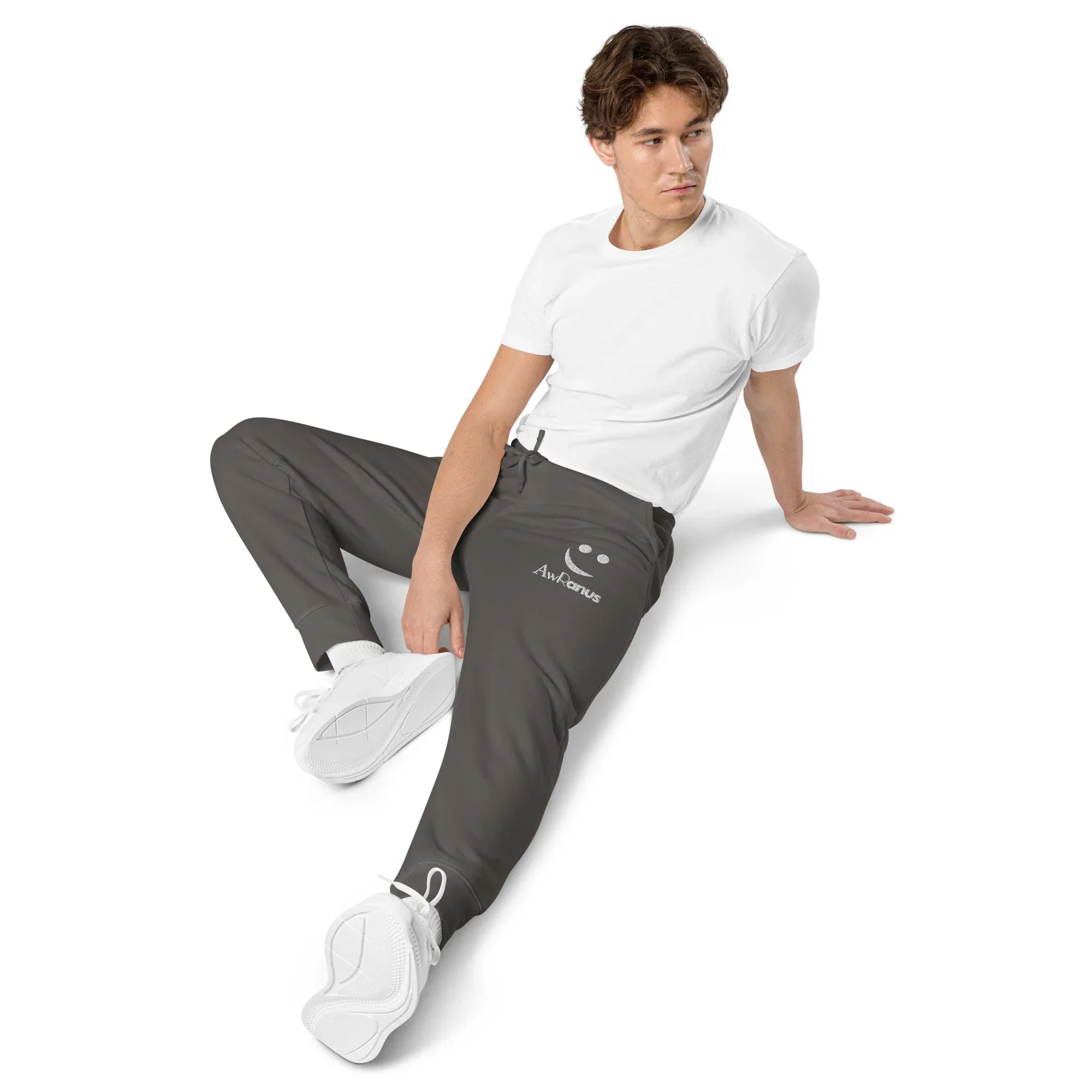 AwRans | Premium Unisex pigment-dyed sweatpants sweatpants AwRans Clothing unisex-pigment-dyed-sweatpants-pigment-black-left-front-2-688d531bab37b