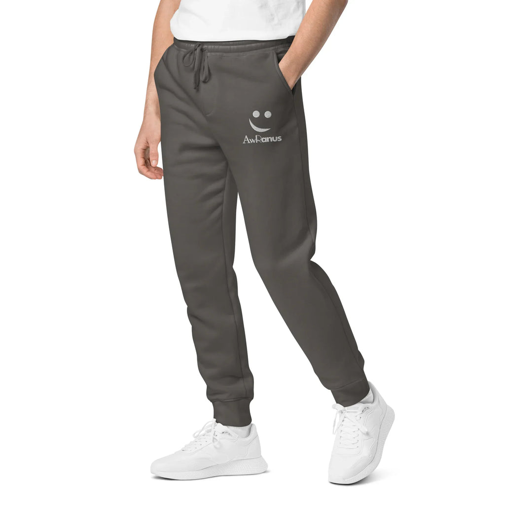 AwRans | Premium Unisex pigment-dyed sweatpants sweatpants AwRans Clothing unisex-pigment-dyed-sweatpants-pigment-black-left-front-688d531bab039