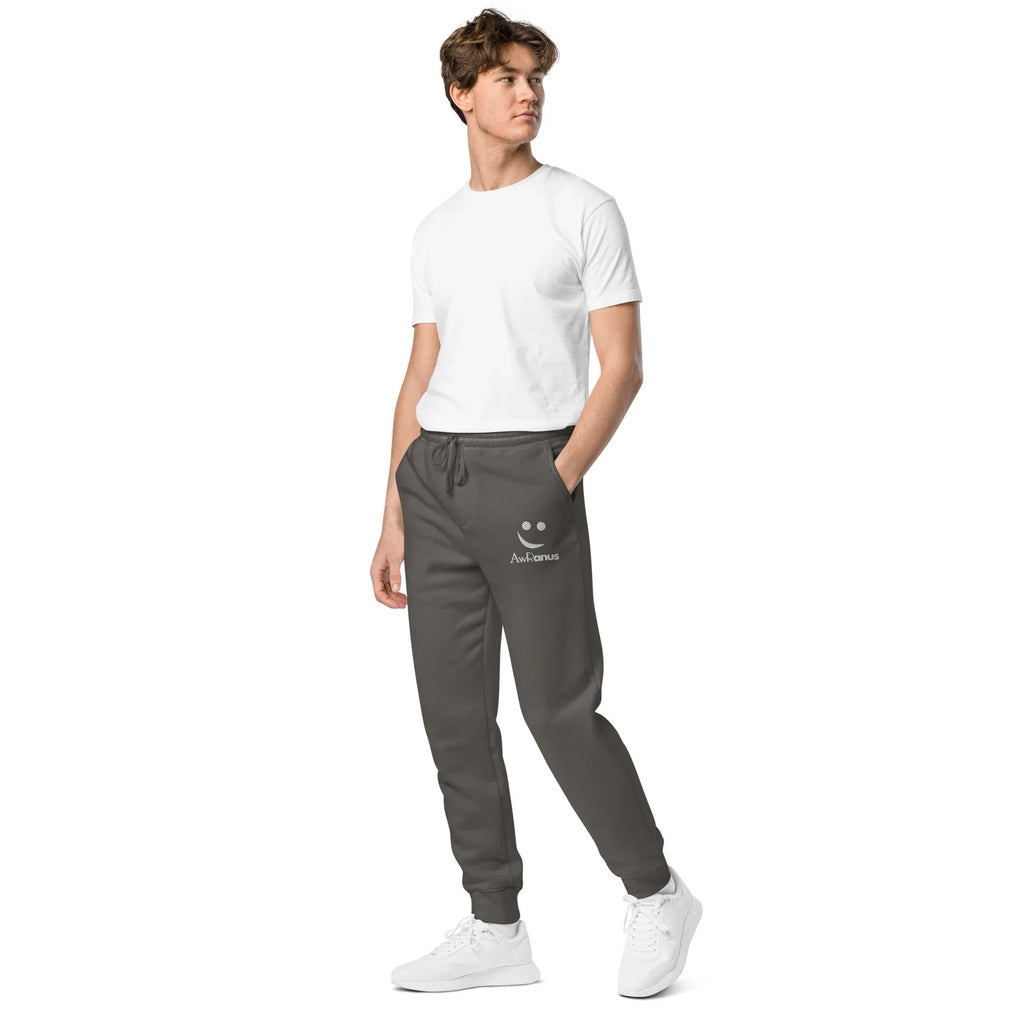 AwRans | Premium Unisex pigment-dyed sweatpants sweatpants AwRans Clothing unisex-pigment-dyed-sweatpants-pigment-black-left-front-688d531bab095