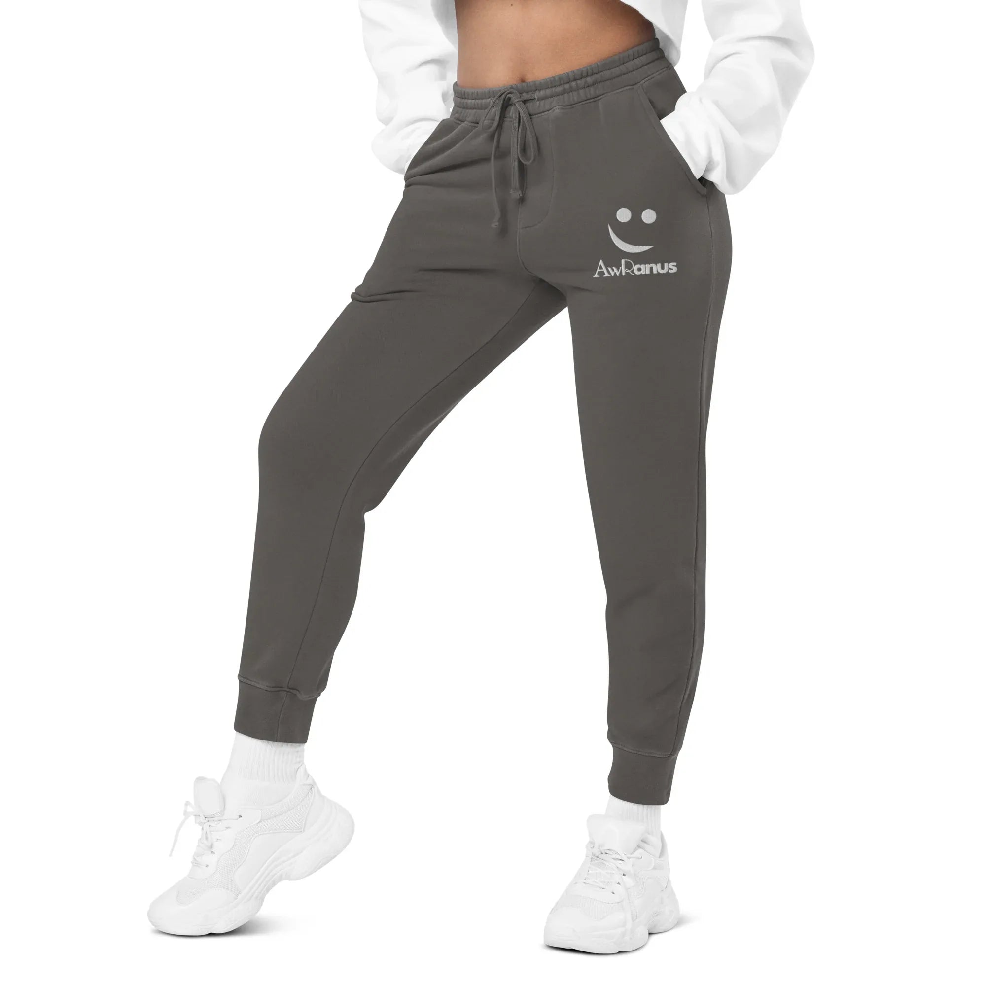 AwRans | Premium Unisex pigment-dyed sweatpants sweatpants AwRans Clothing unisex-pigment-dyed-sweatpants-pigment-black-left-front-688d531bab4bc