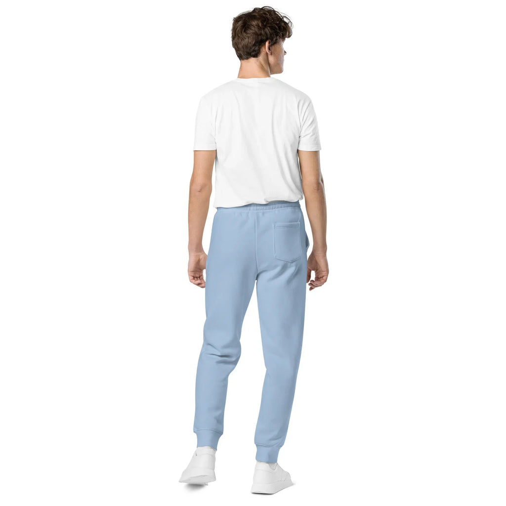 AwRans | Premium Unisex pigment-dyed sweatpants sweatpants AwRans Clothing unisex-pigment-dyed-sweatpants-pigment-light-blue-back-688d531bac2f9