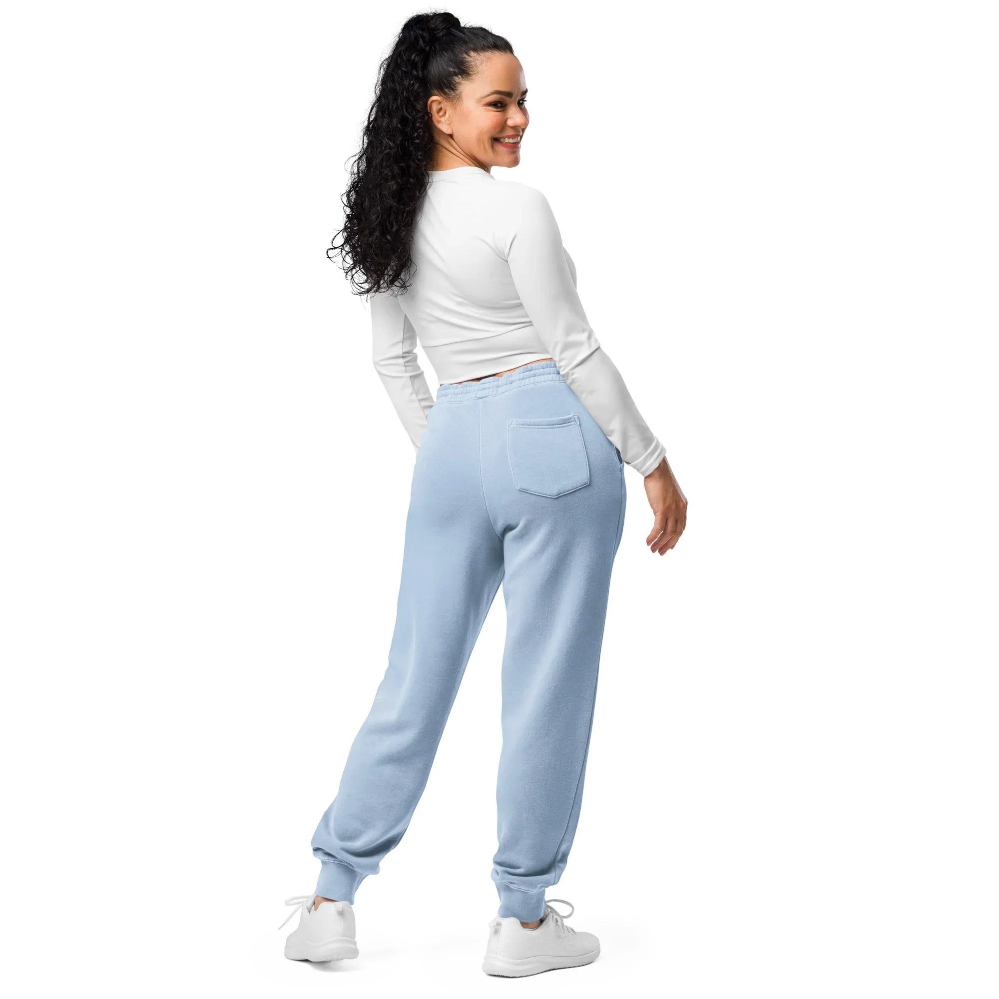 AwRans | Premium Unisex pigment-dyed sweatpants sweatpants AwRans Clothing unisex-pigment-dyed-sweatpants-pigment-light-blue-back-688d531badcaf