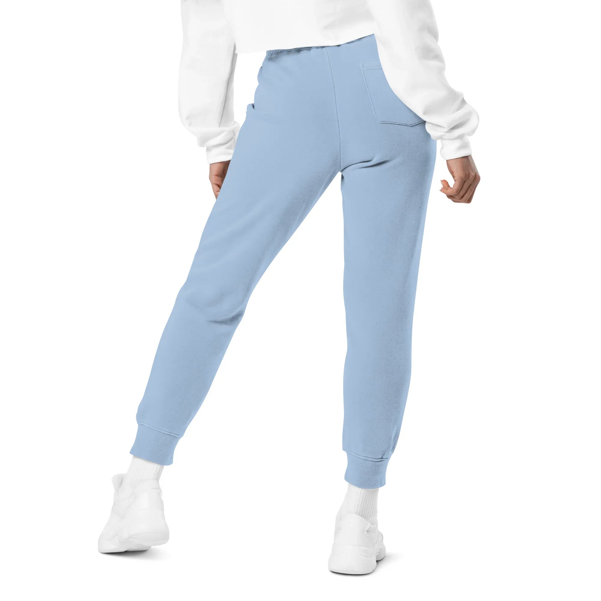 AwRans | Premium Unisex pigment-dyed sweatpants sweatpants AwRans Clothing unisex-pigment-dyed-sweatpants-pigment-light-blue-back-688d531bae040