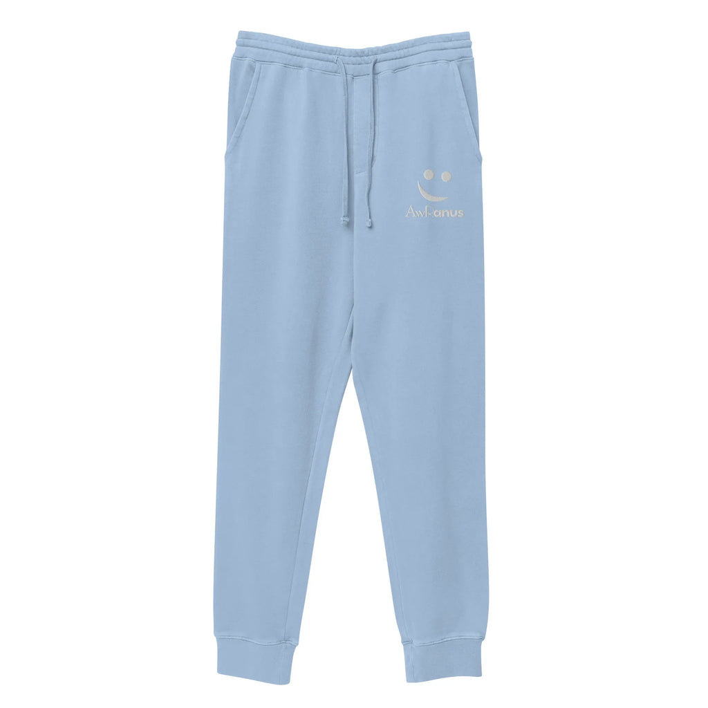 AwRans | Premium Unisex pigment-dyed sweatpants sweatpants AwRans Clothing unisex-pigment-dyed-sweatpants-pigment-light-blue-front-688d531bac10f