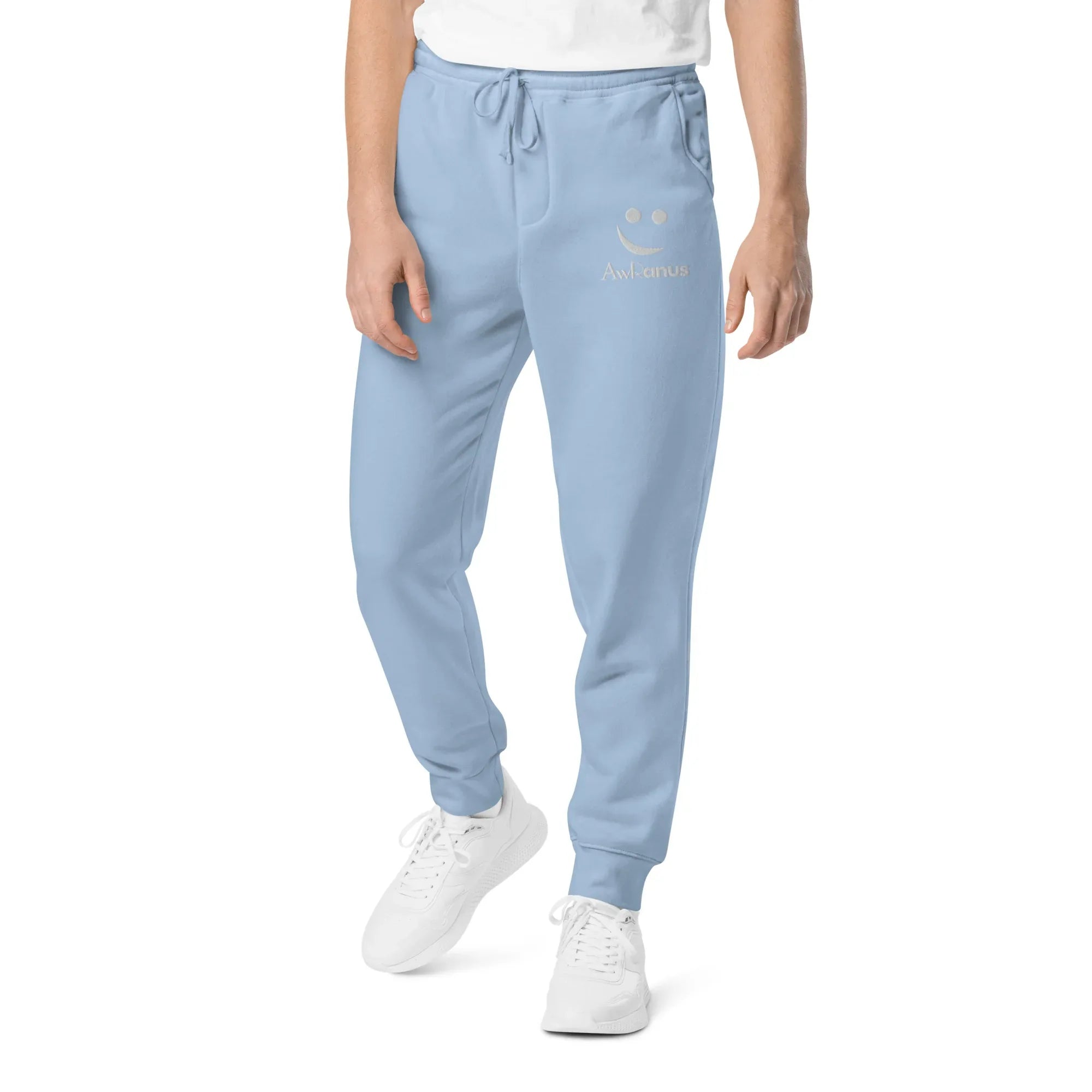 AwRans | Premium Unisex pigment-dyed sweatpants sweatpants AwRans Clothing unisex-pigment-dyed-sweatpants-pigment-light-blue-front-688d531bae182