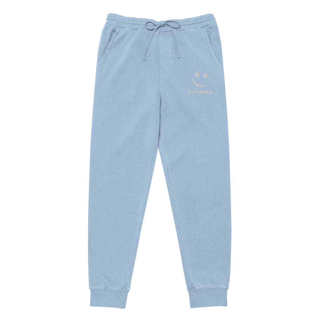 AwRans | Premium Unisex pigment-dyed sweatpants sweatpants AwRans Clothing unisex-pigment-dyed-sweatpants-pigment-light-blue-front-688d531bb093a