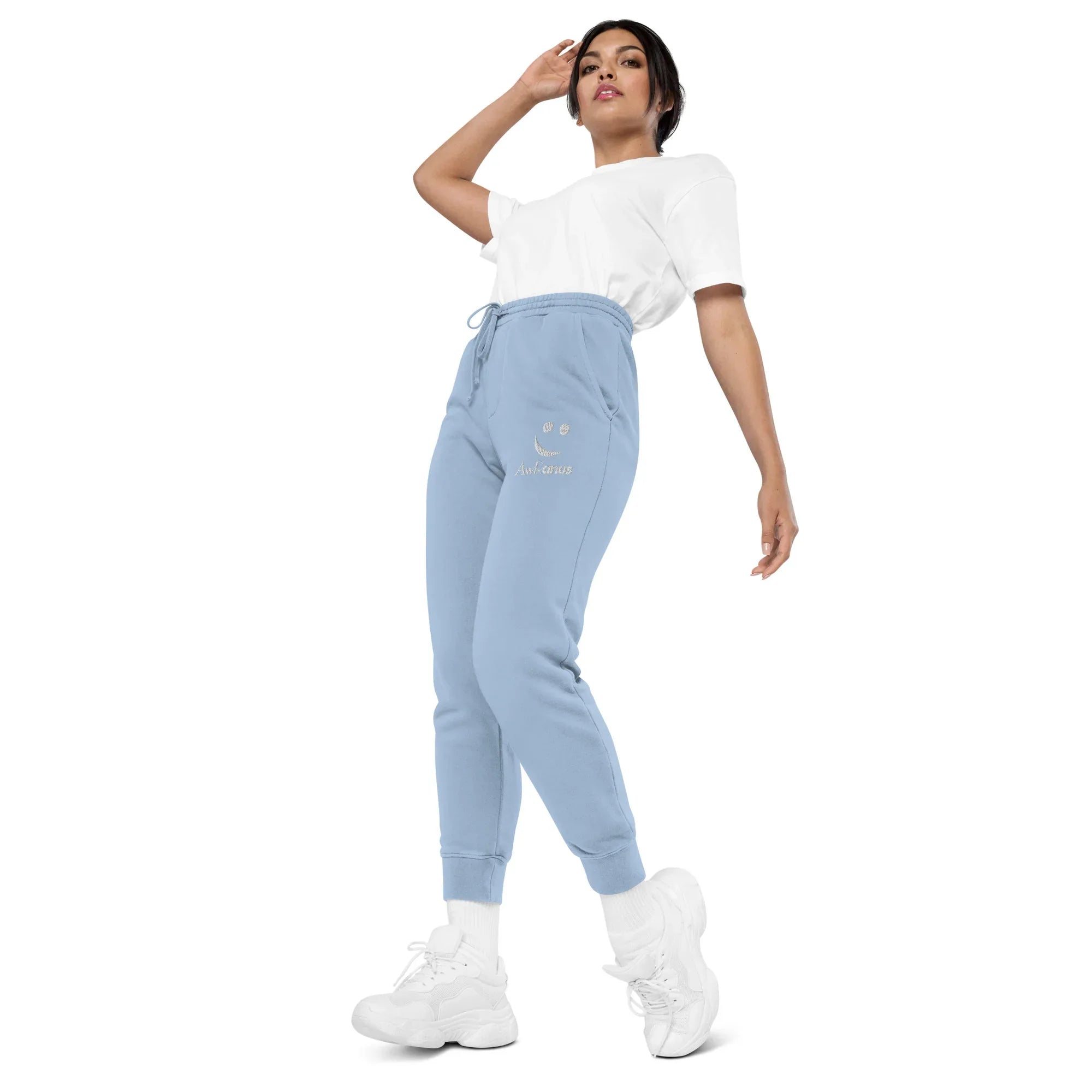 AwRans | Premium Unisex pigment-dyed sweatpants sweatpants AwRans Clothing unisex-pigment-dyed-sweatpants-pigment-light-blue-left-front-2-688d531badd2d