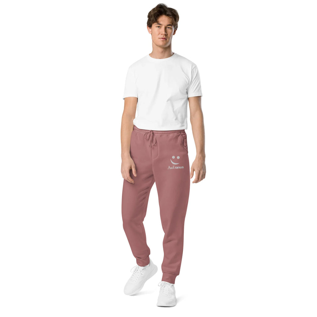 AwRans | Premium Unisex pigment-dyed sweatpants sweatpants AwRans Clothing unisex-pigment-dyed-sweatpants-pigment-maroon-front-688d531baf1e9