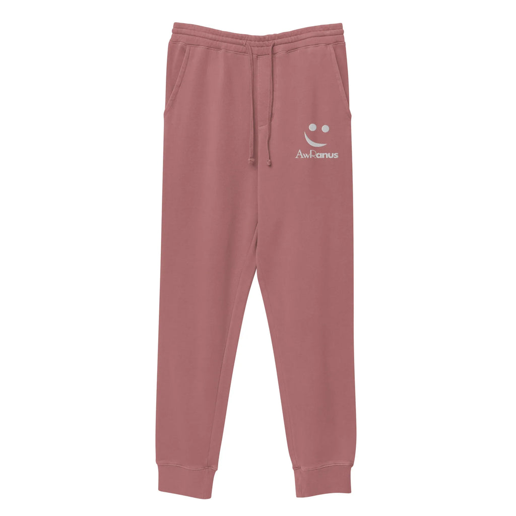 AwRans | Premium Unisex pigment-dyed sweatpants sweatpants AwRans Clothing unisex-pigment-dyed-sweatpants-pigment-maroon-front-688d531baf6ba