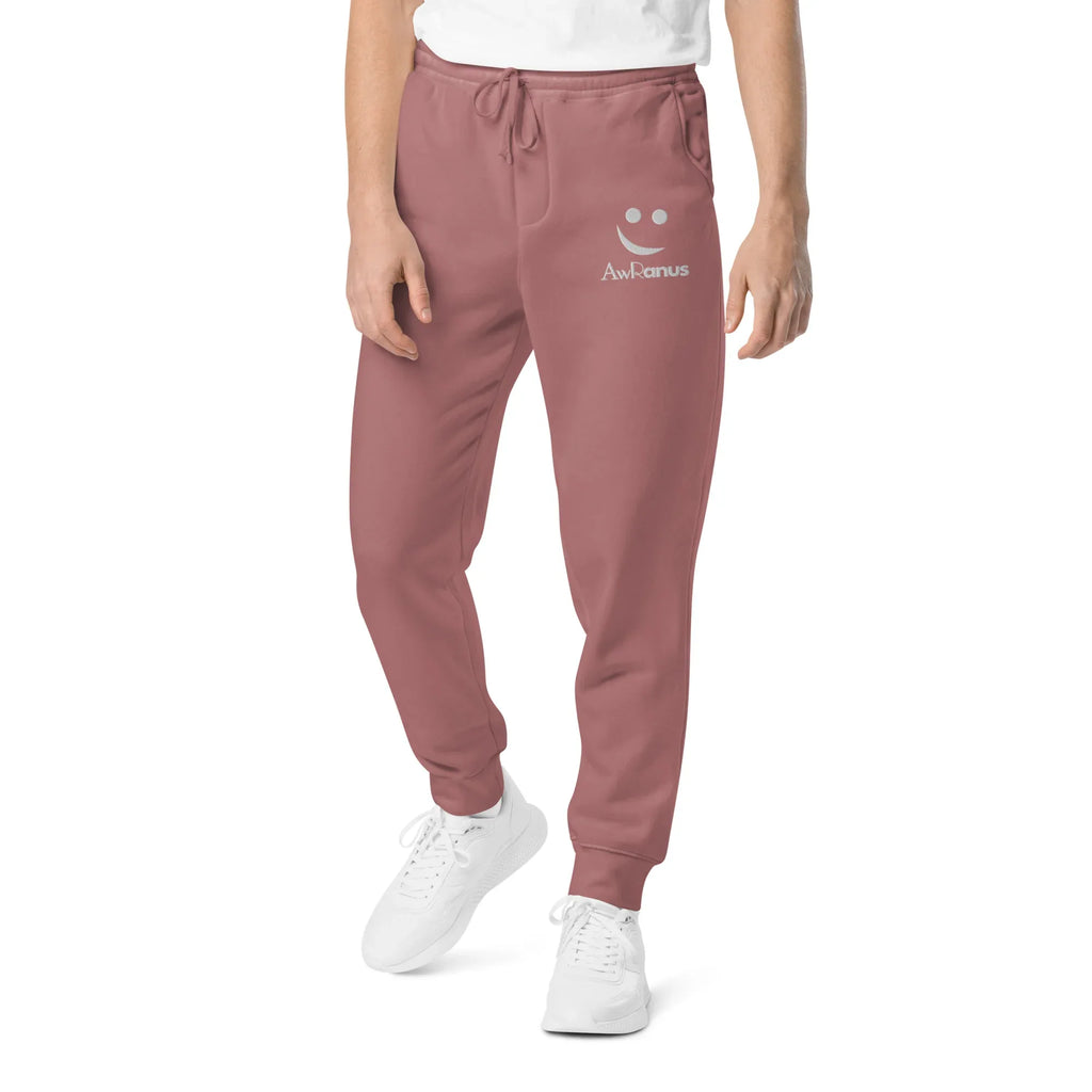 AwRans | Premium Unisex pigment-dyed sweatpants sweatpants AwRans Clothing unisex-pigment-dyed-sweatpants-pigment-maroon-front-688d531bafe36