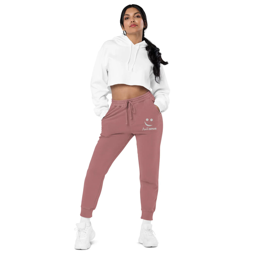 AwRans | Premium Unisex pigment-dyed sweatpants sweatpants AwRans Clothing unisex-pigment-dyed-sweatpants-pigment-maroon-front-688d531baff7a