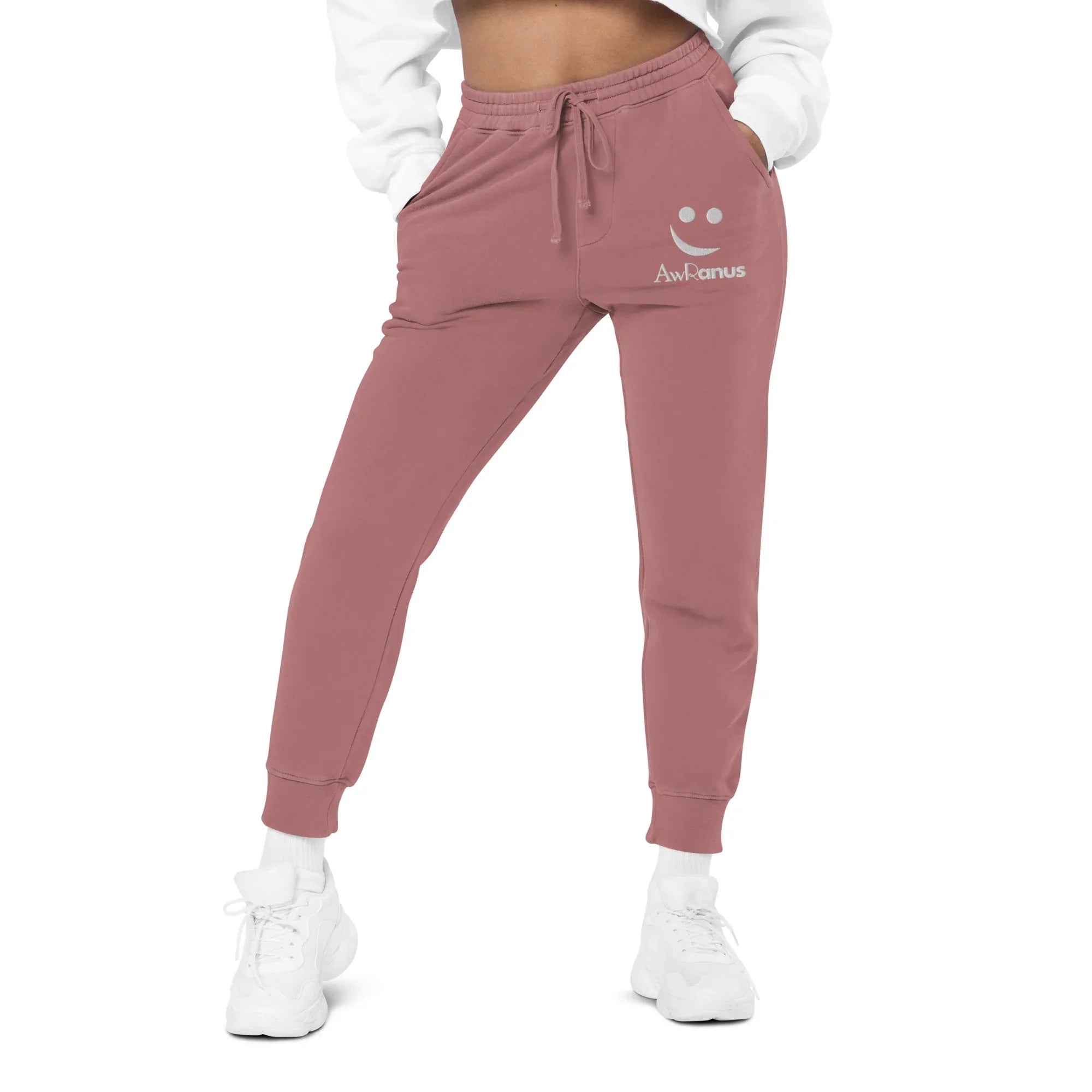 AwRans | Premium Unisex pigment-dyed sweatpants sweatpants AwRans Clothing unisex-pigment-dyed-sweatpants-pigment-maroon-front-688d531bb0011