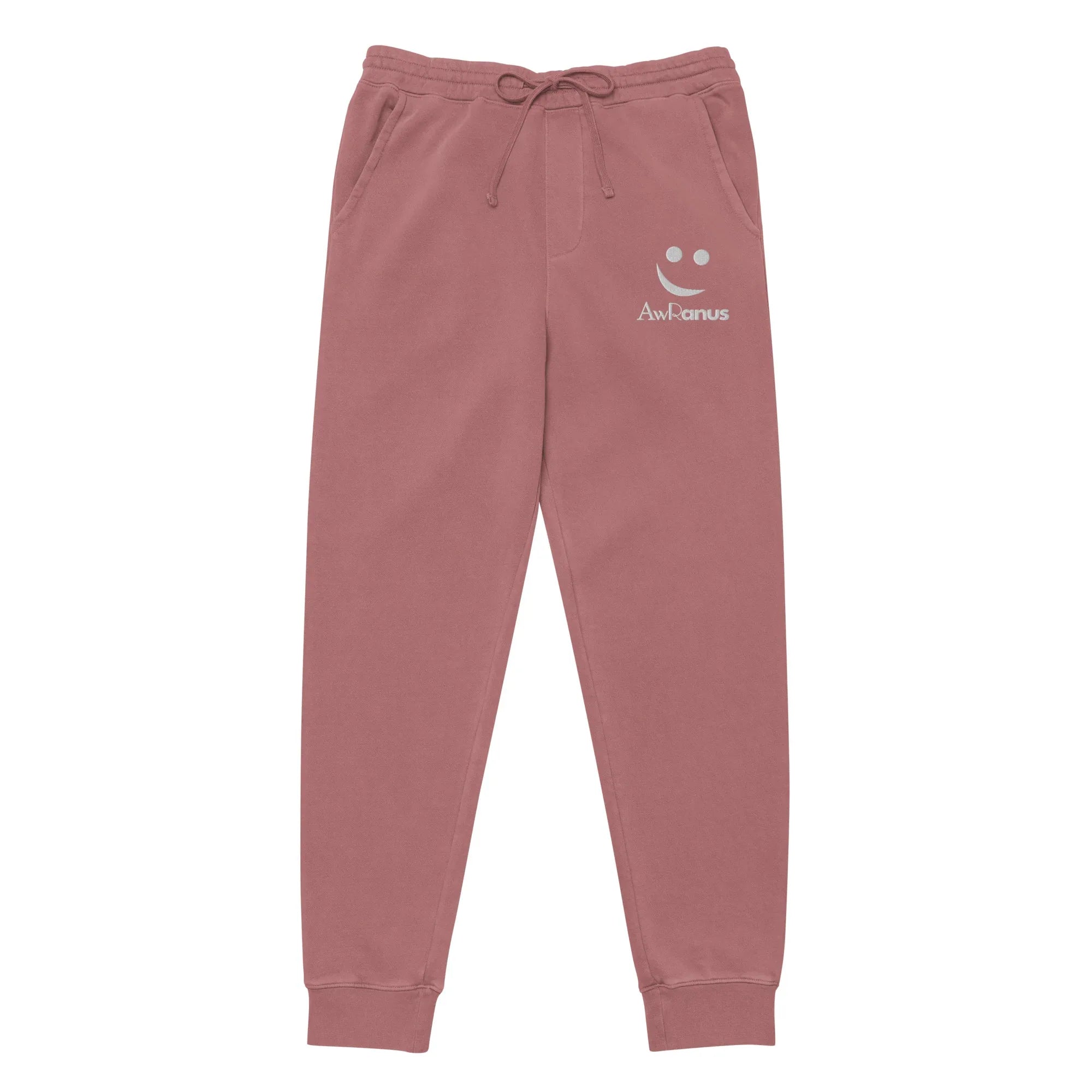 AwRans | Premium Unisex pigment-dyed sweatpants sweatpants AwRans Clothing unisex-pigment-dyed-sweatpants-pigment-maroon-front-688d531bb04ab