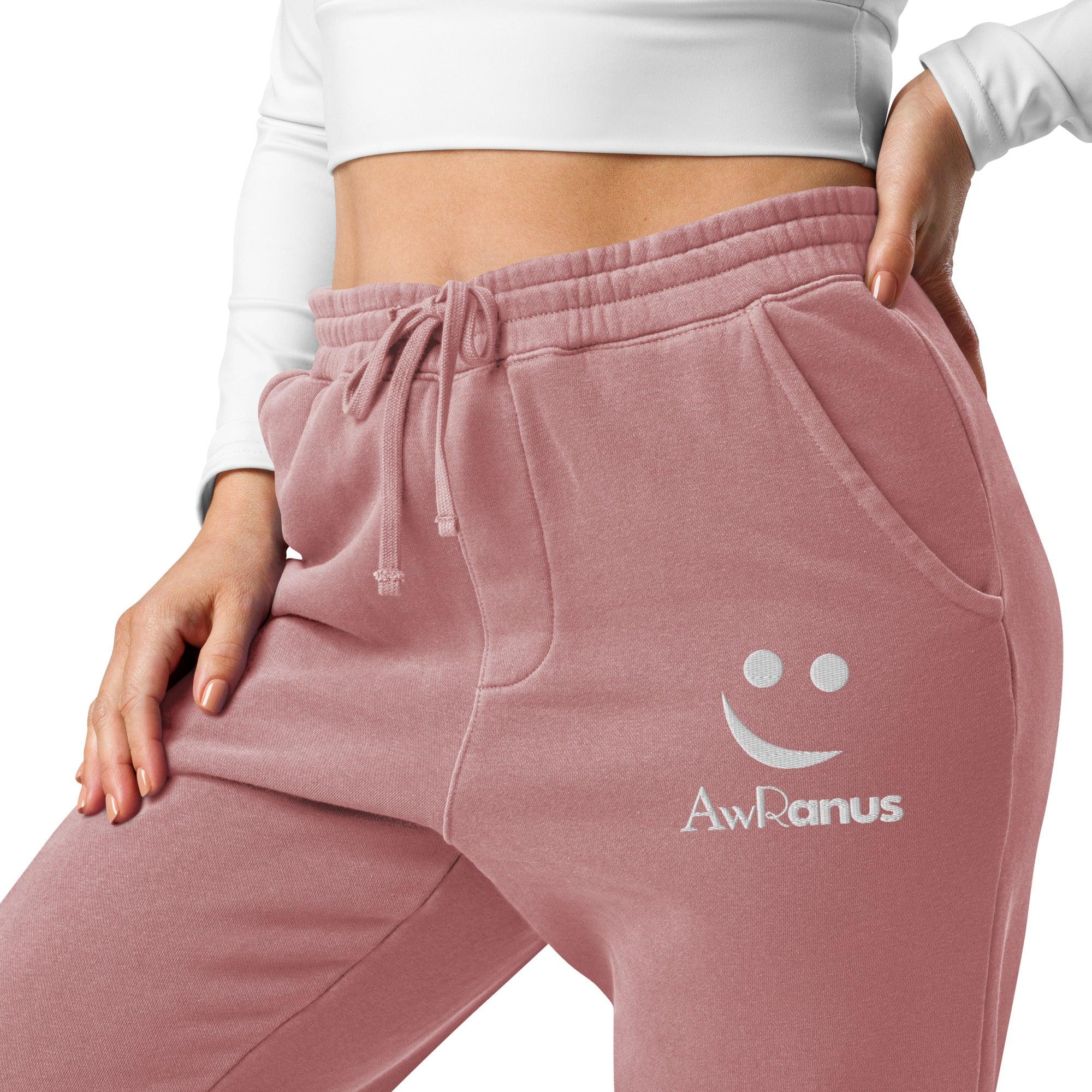 AwRans | Premium Unisex pigment-dyed sweatpants sweatpants AwRans Clothing unisex-pigment-dyed-sweatpants-pigment-maroon-left-688d531bafb7c