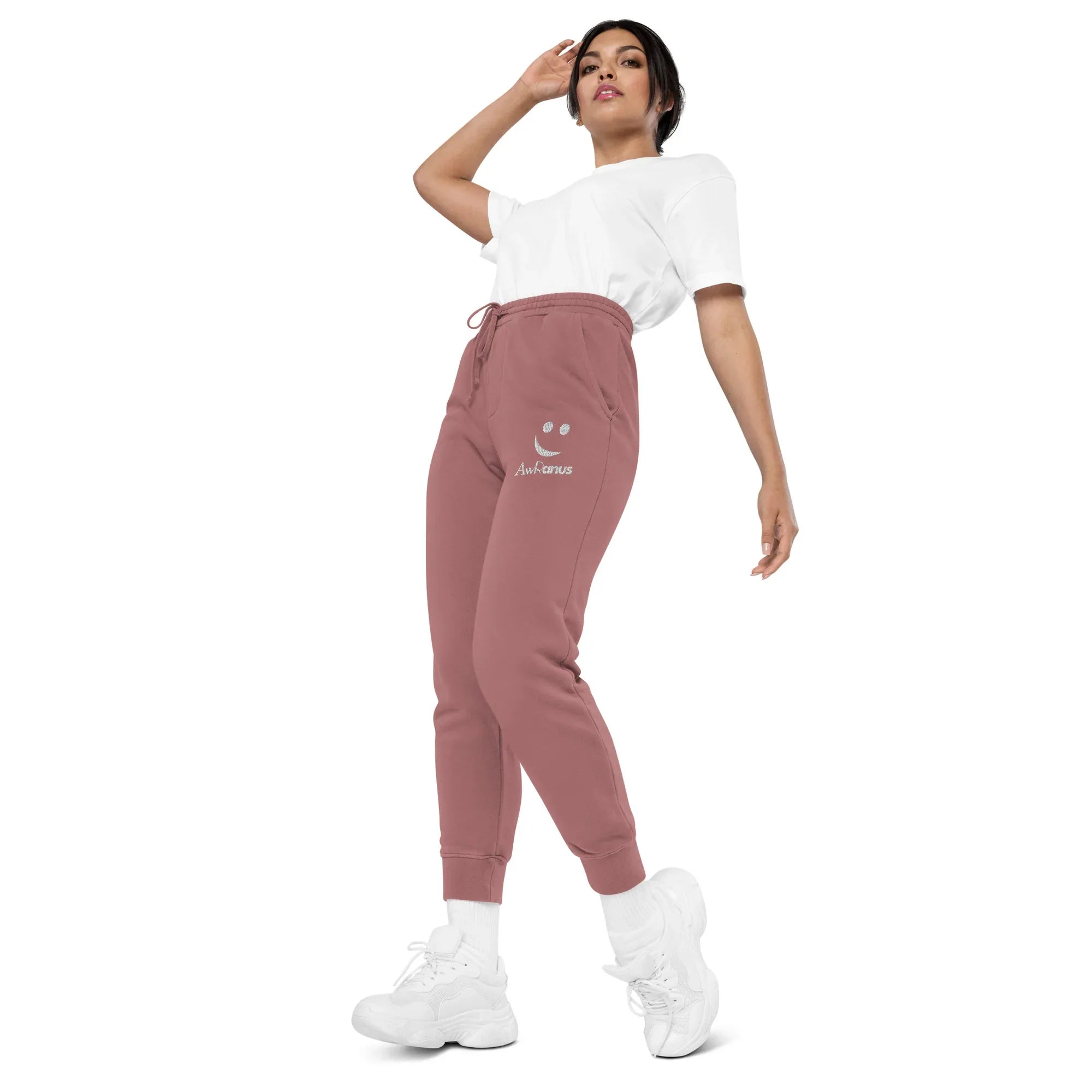 AwRans | Premium Unisex pigment-dyed sweatpants sweatpants AwRans Clothing unisex-pigment-dyed-sweatpants-pigment-maroon-left-front-2-688d531baf9cf