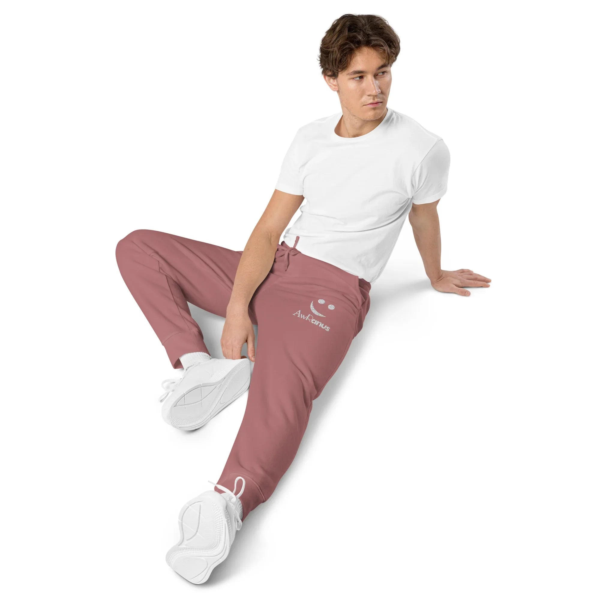 AwRans | Premium Unisex pigment-dyed sweatpants sweatpants AwRans Clothing unisex-pigment-dyed-sweatpants-pigment-maroon-left-front-2-688d531bafecb