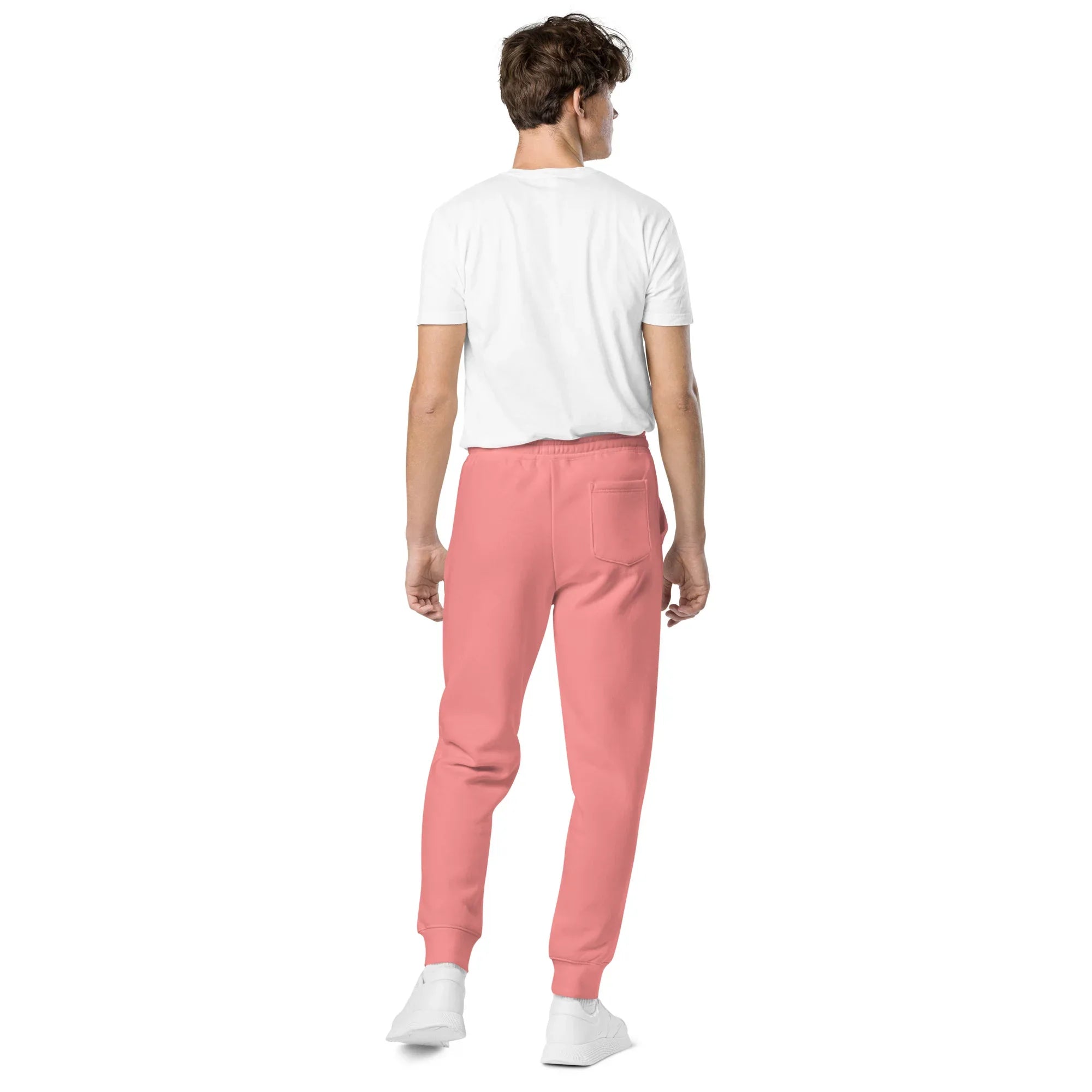 AwRans | Premium Unisex pigment-dyed sweatpants sweatpants AwRans Clothing unisex-pigment-dyed-sweatpants-pigment-pink-back-688d531bad617