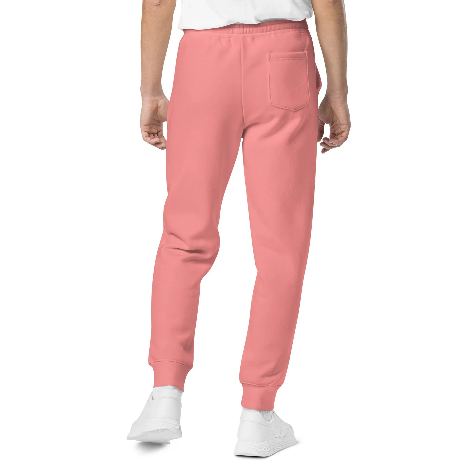 AwRans | Premium Unisex pigment-dyed sweatpants sweatpants AwRans Clothing unisex-pigment-dyed-sweatpants-pigment-pink-back-688d531bad6a5