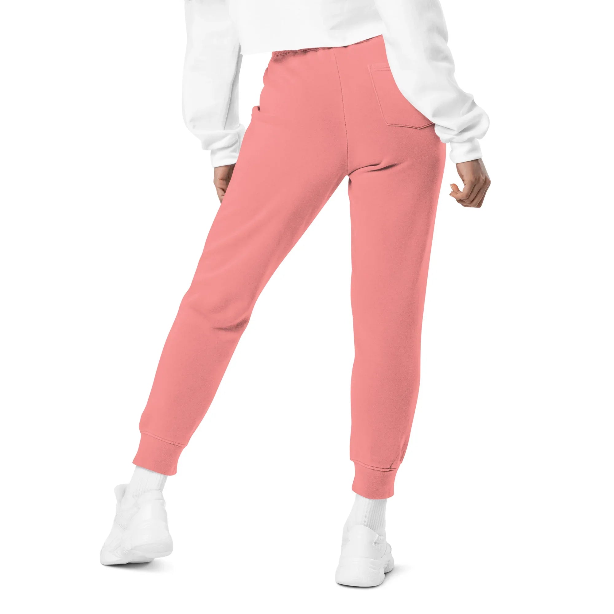 AwRans | Premium Unisex pigment-dyed sweatpants sweatpants AwRans Clothing unisex-pigment-dyed-sweatpants-pigment-pink-back-688d531bae43e
