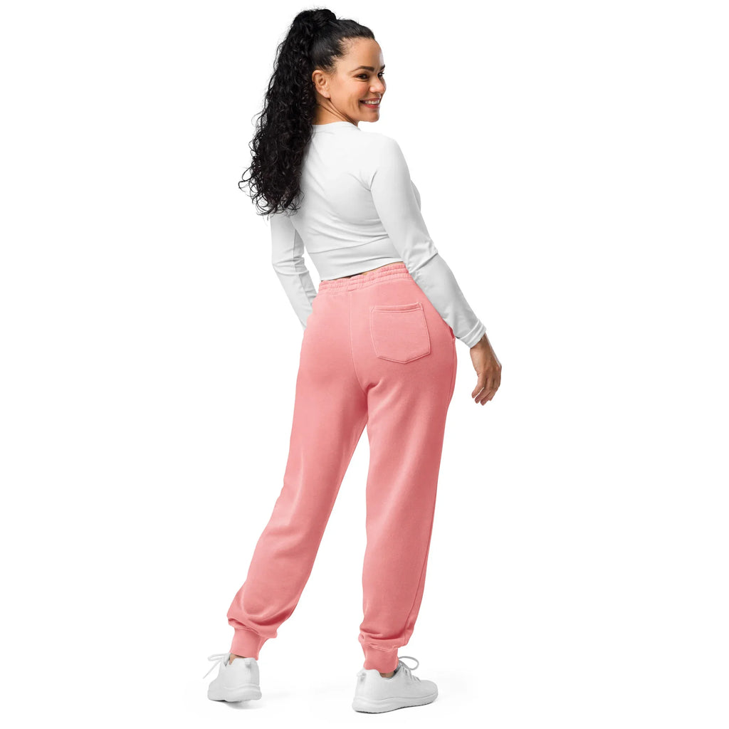 AwRans | Premium Unisex pigment-dyed sweatpants sweatpants AwRans Clothing unisex-pigment-dyed-sweatpants-pigment-pink-back-688d531bae8d0