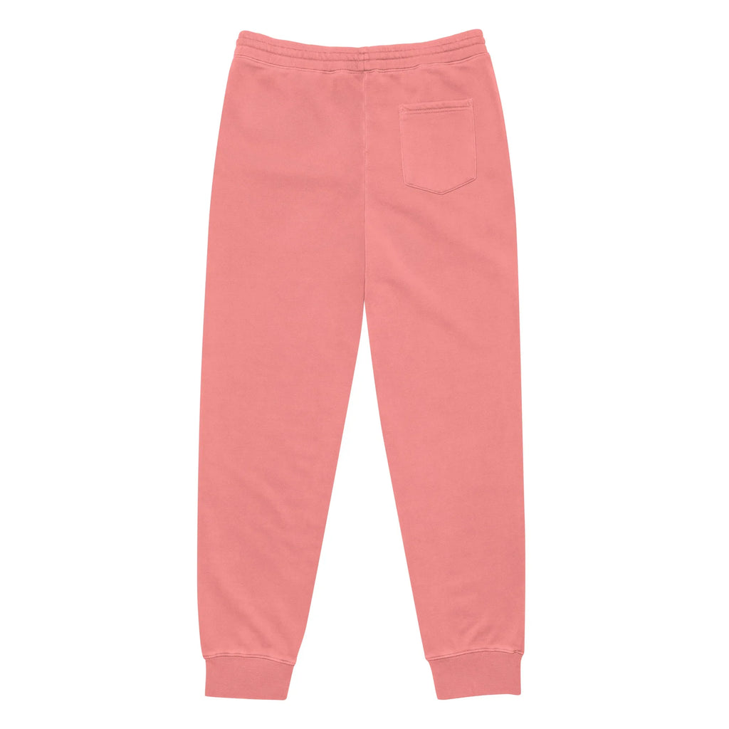 AwRans | Premium Unisex pigment-dyed sweatpants sweatpants AwRans Clothing unisex-pigment-dyed-sweatpants-pigment-pink-back-688d531bb087f