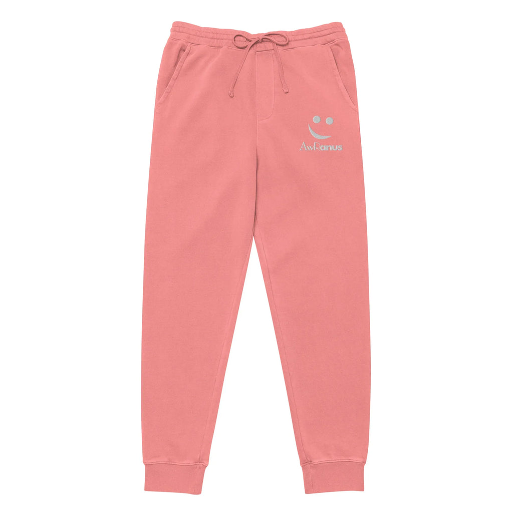 AwRans | Premium Unisex pigment-dyed sweatpants sweatpants AwRans Clothing unisex-pigment-dyed-sweatpants-pigment-pink-front-688d531bb0820
